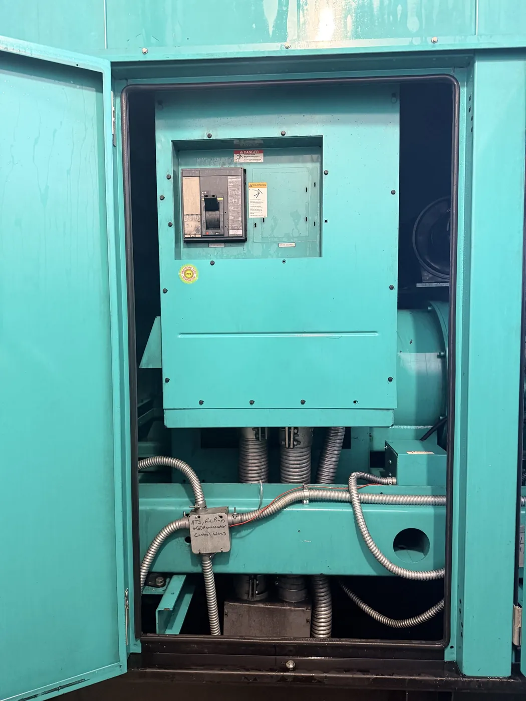 After: industrial generator control panel cleaned by B&H in Shreveport