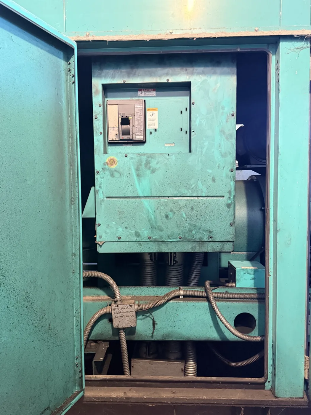 Before: industrial generator control panel cleaned by B&H in Shreveport